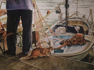 Fisherman’s Cat 27” X 36” or 16” X 20”